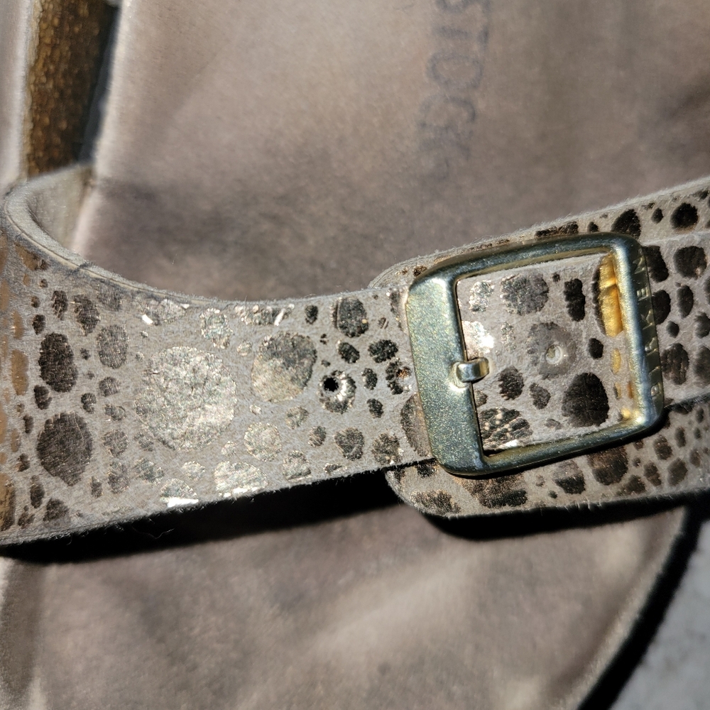 Birkenstock Arizona Metallic Stone Bronze Copper Sz 41 - Picture 5 of 11